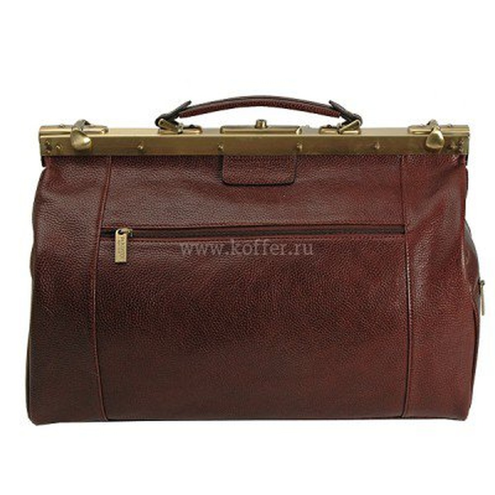 Саквояж, оформленный фурнитурой из сатинового металла Dr.Koffer B402246-02-09