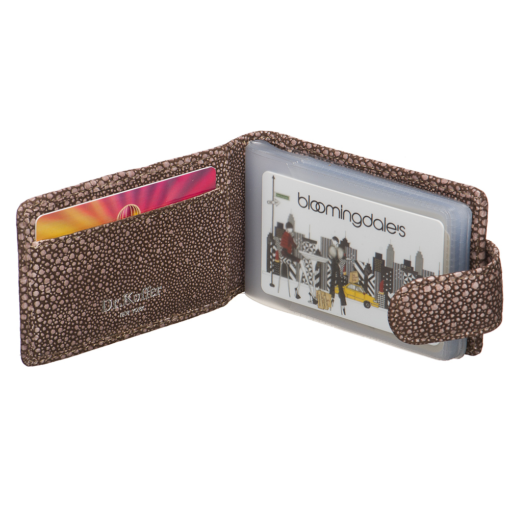 Визитница Dr.Koffer из натуральной кожи темно-коричневая