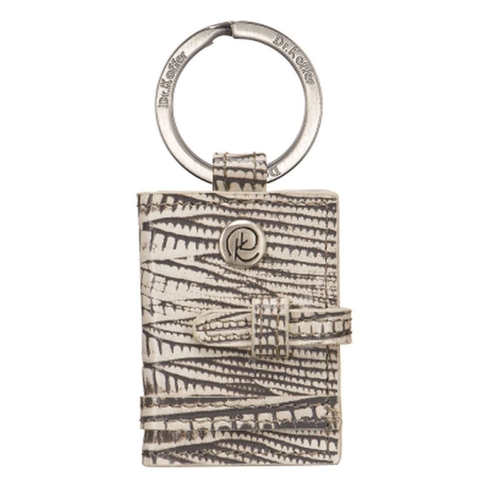 Брелок Dr. Koffer из натуральной кожи серый