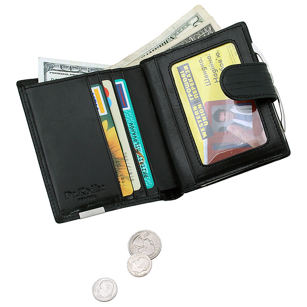 Кошелек Dr.Koffer из натуральной кожи черный