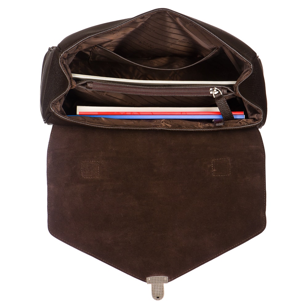 Портфель Dr.Koffer из натуральной кожи темно-коричневый