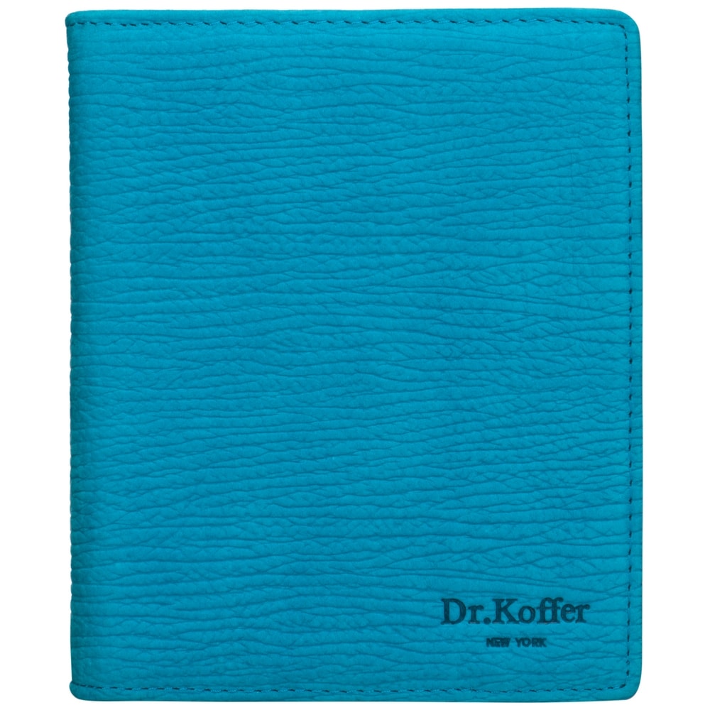 Визитница Dr.Koffer из натуральной кожи голубая