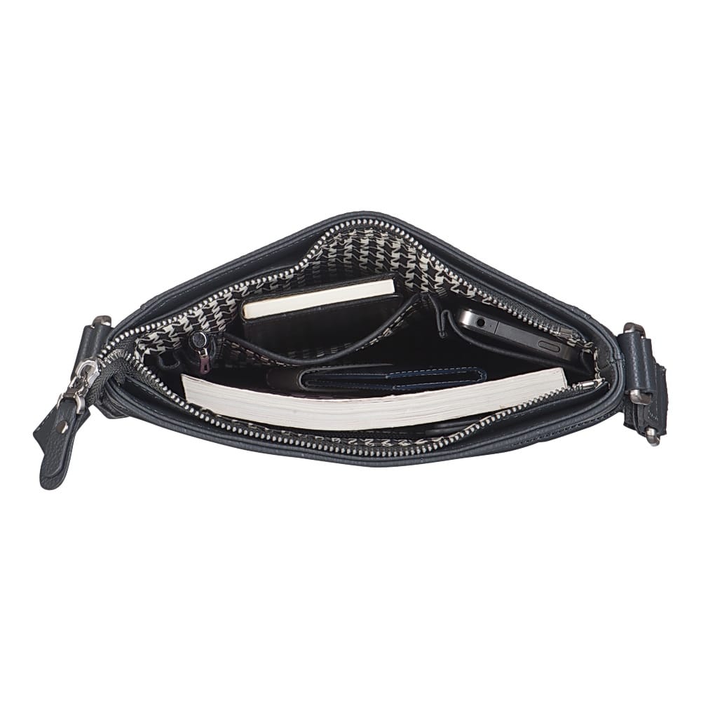 Сумка через плечо Dr.Koffer из натуральной кожи серая