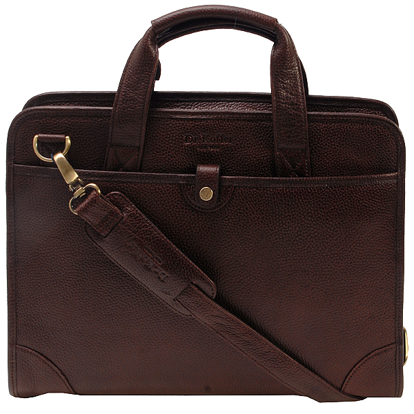 Женская темно-коричневая сумка с наружными карманами с обеих сторон Dr.Koffer P402229-02-09
