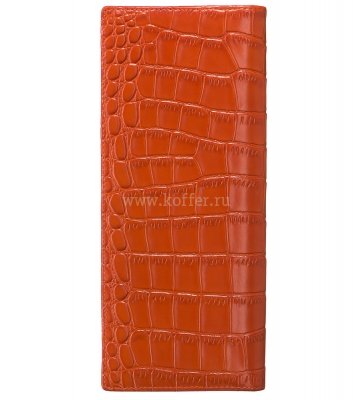 Визитница Dr.Koffer из натуральной кожи красная