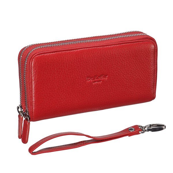 Портмоне Dr.Koffer из натуральной кожи красное