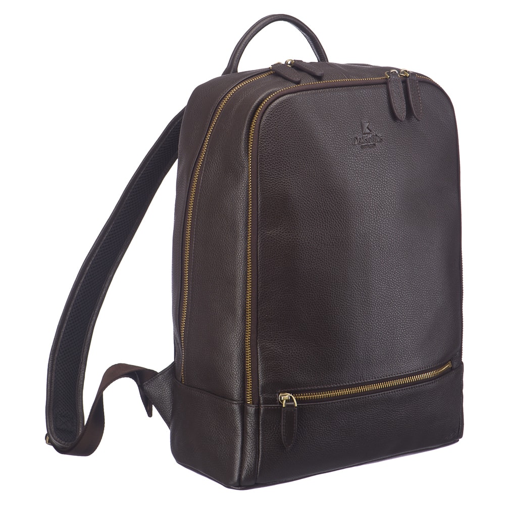 Рюкзак Dr.Koffer из натуральной кожи темно-коричневый