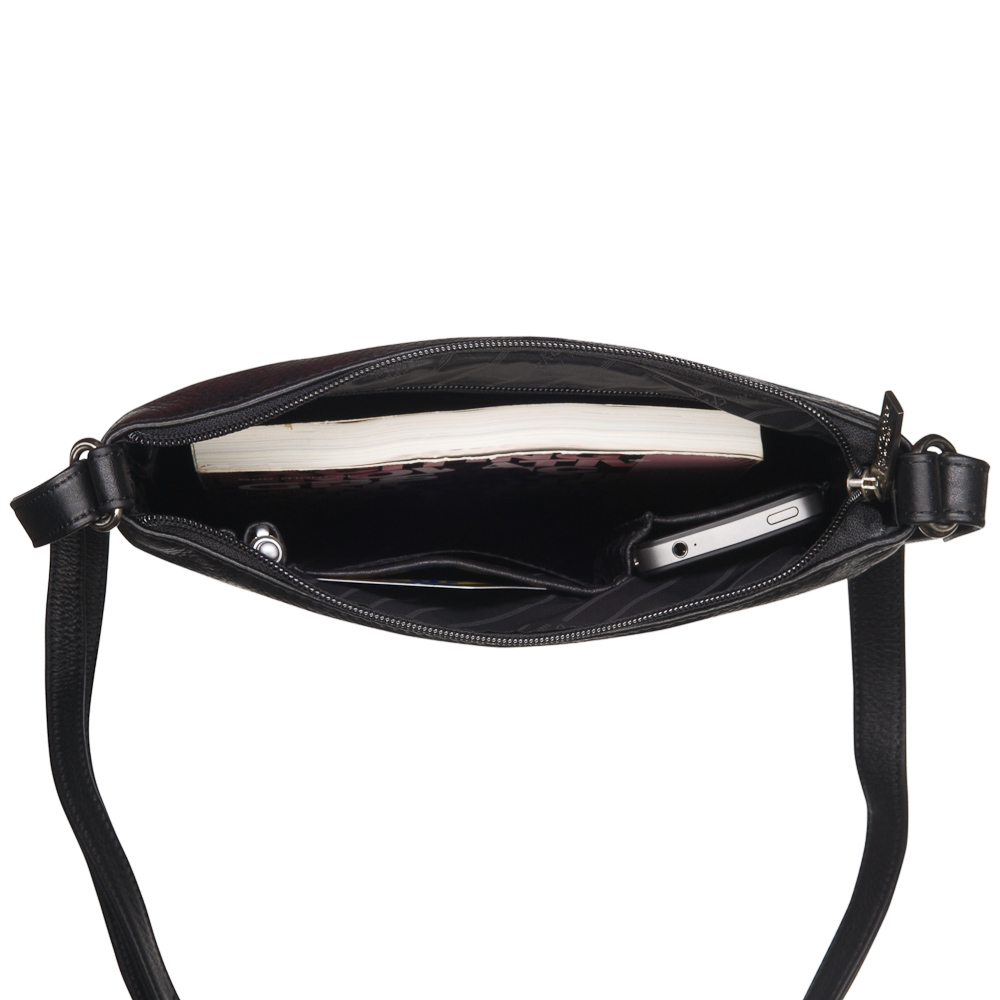 Сумка через плечо Dr.Koffer из натуральной кожи черная