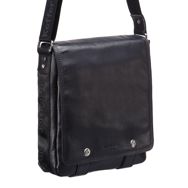 Сумка через плечо Dr.Koffer из натуральной кожи черная