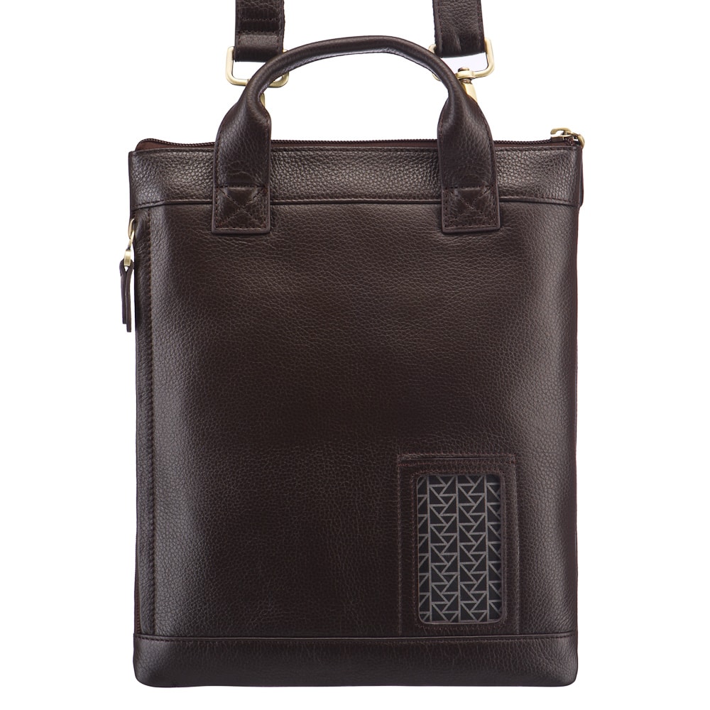 Сумка через плечо Dr.Koffer из натуральной кожи коричневая