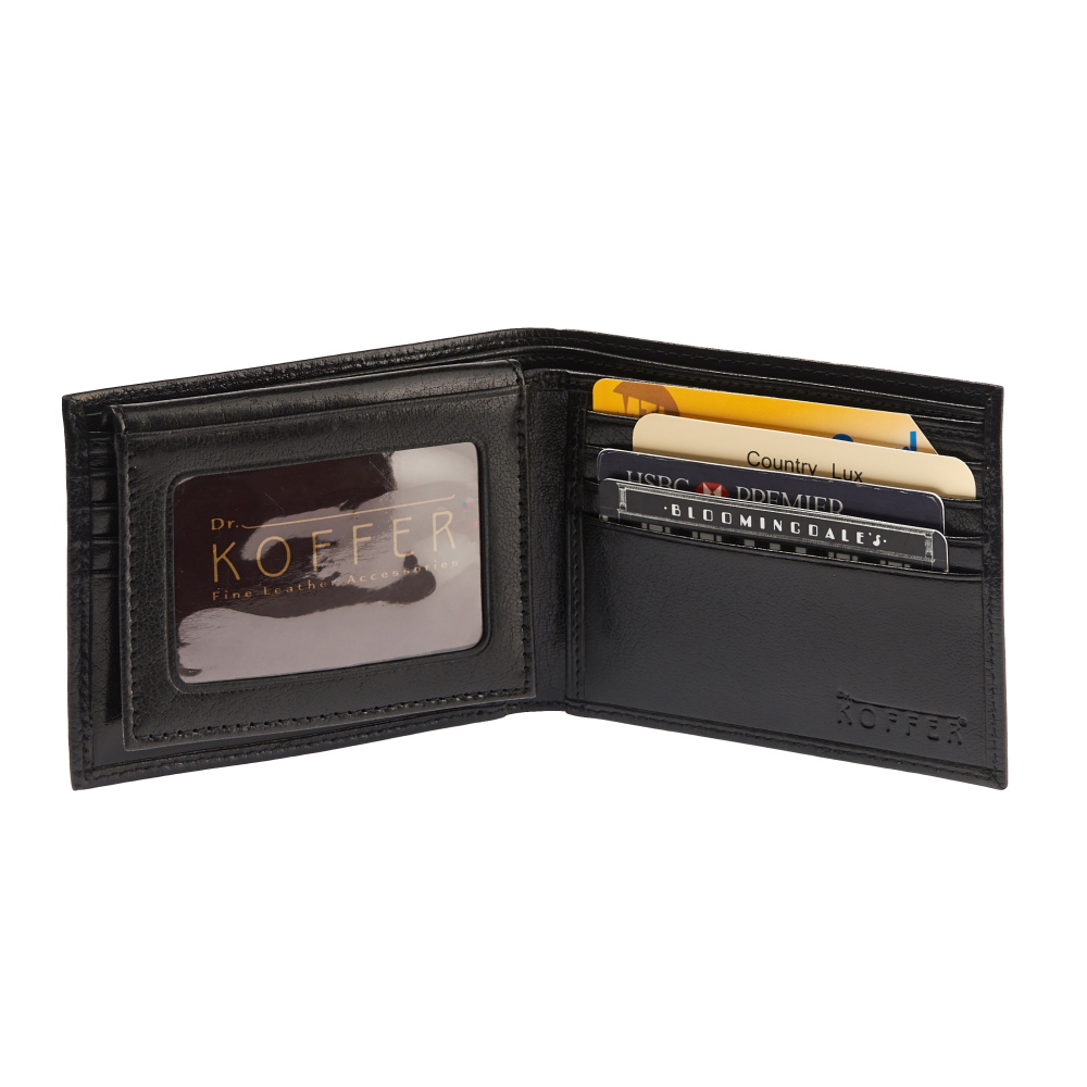 Портмоне Dr.Koffer из натуральной кожи черное