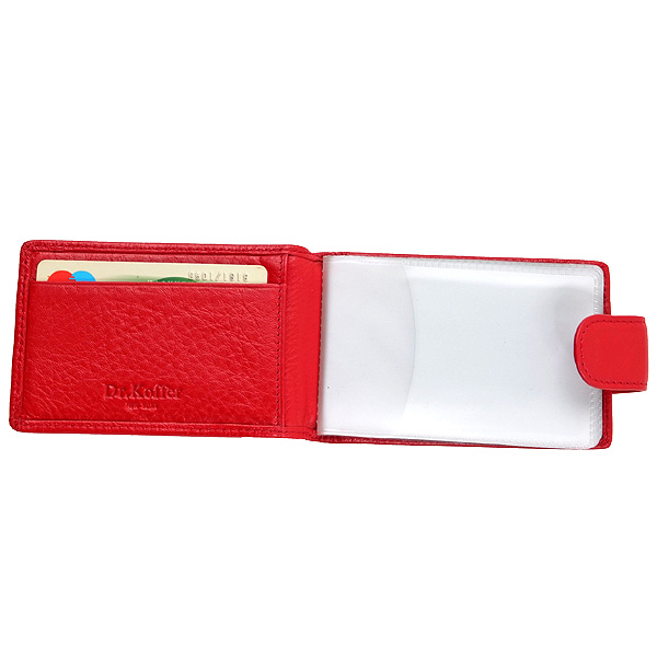 Визитница Dr.Koffer из натуральной кожи красная