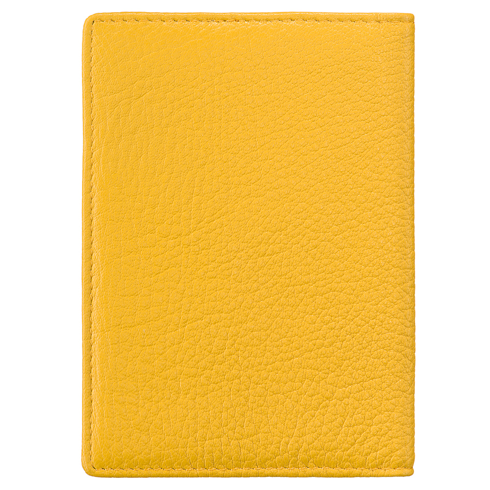 Кожаная обложка для паспорта желтого цвета Dr.Koffer X510130-170-67