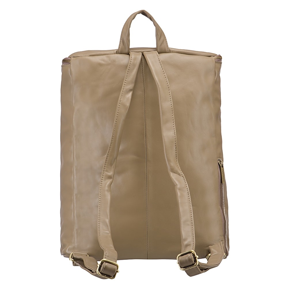 Рюкзак Dr.Koffer из натуральной кожи бежевый