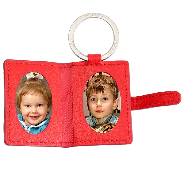 Брелок Dr. Koffer из натуральной кожи красный