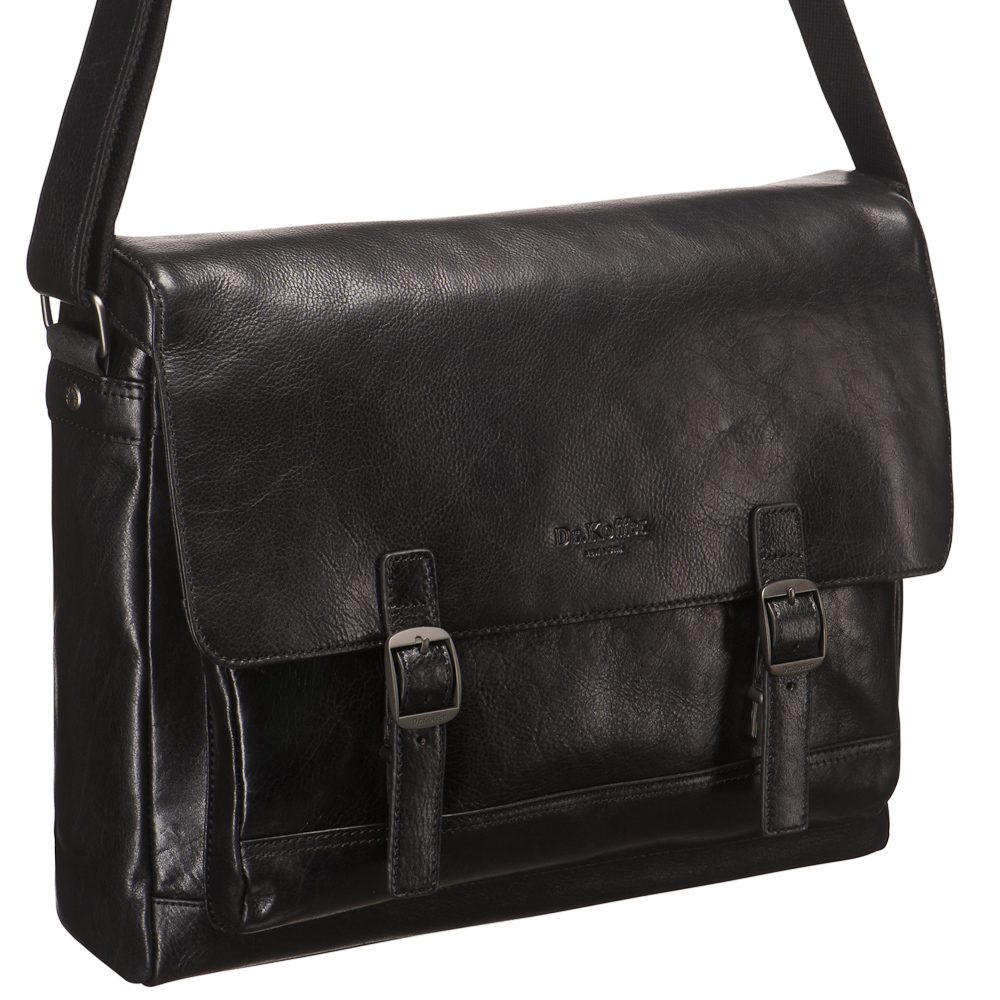 Деловая сумка Dr.Koffer из натуральной кожи черная