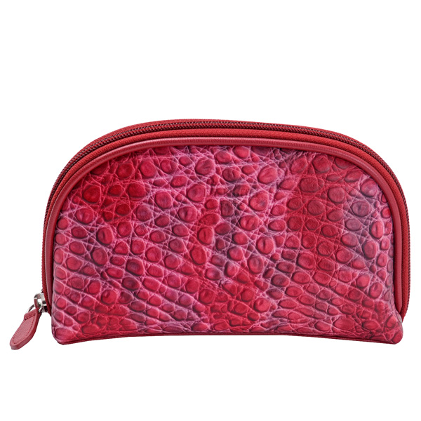 Косметичка Dr.Koffer из натуральной кожи красная