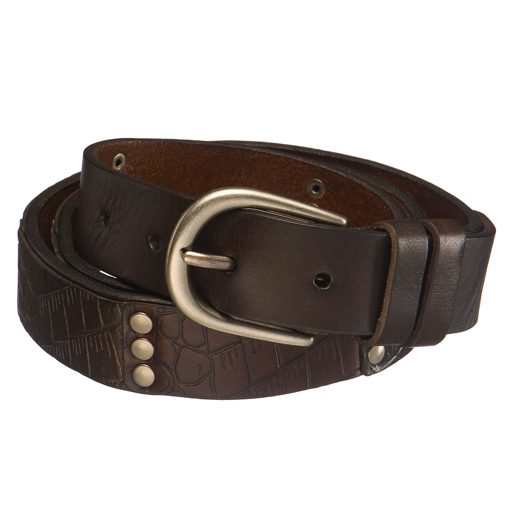 Ремень Dr. Koffer из натуральной кожи коричневый