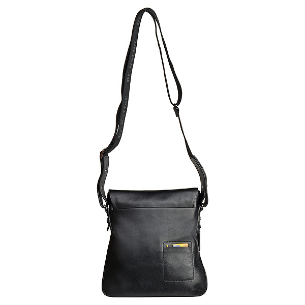 Сумка через плечо Dr.Koffer из натуральной кожи черная