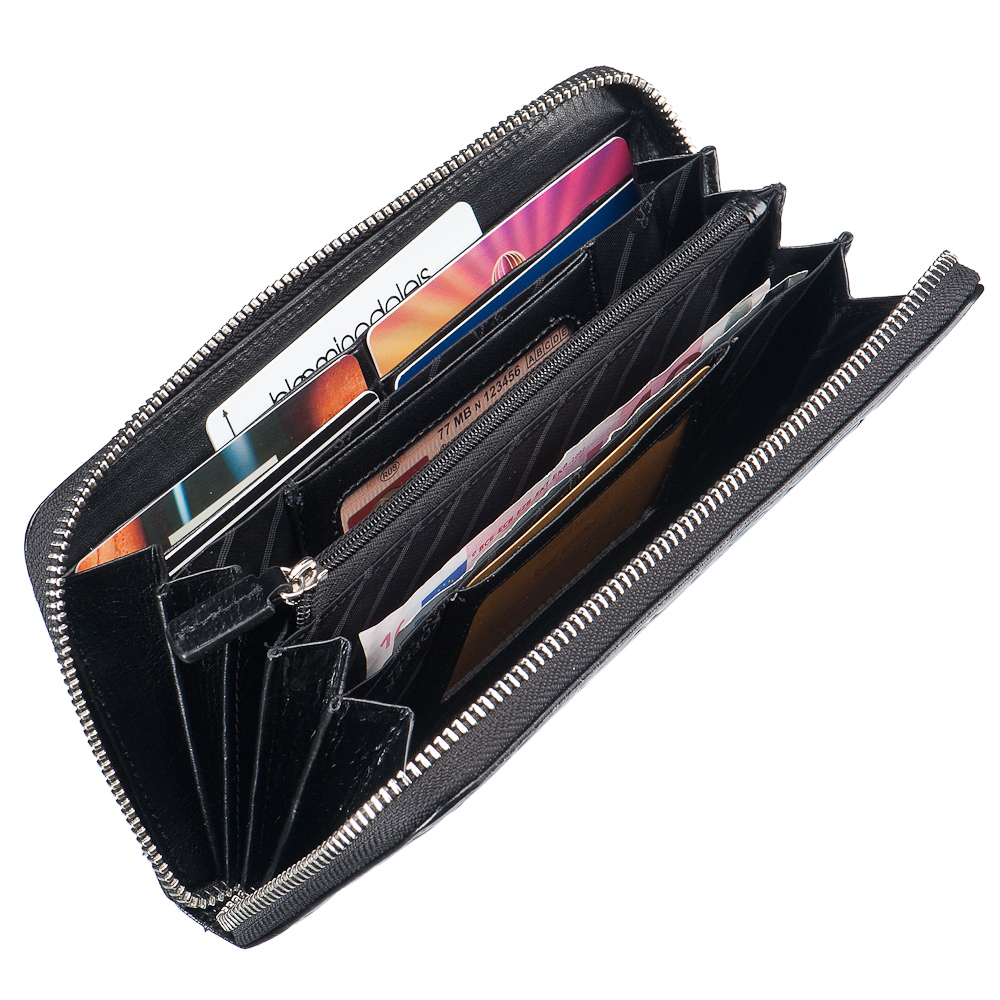 Портмоне Dr.Koffer из натуральной кожи черное