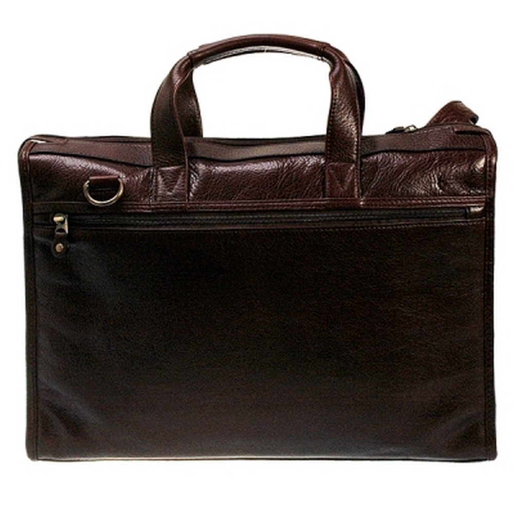 Классическая темно-коричневая сумка для документов с ручками Dr.Koffer B253610-02-09