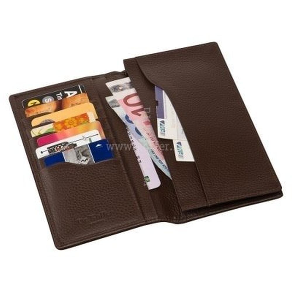 Портмоне Dr.Koffer из натуральной кожи коричневое