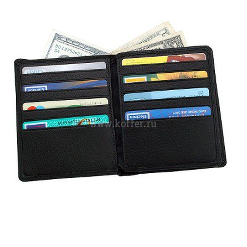 Портмоне Dr.Koffer из натуральной кожи черное