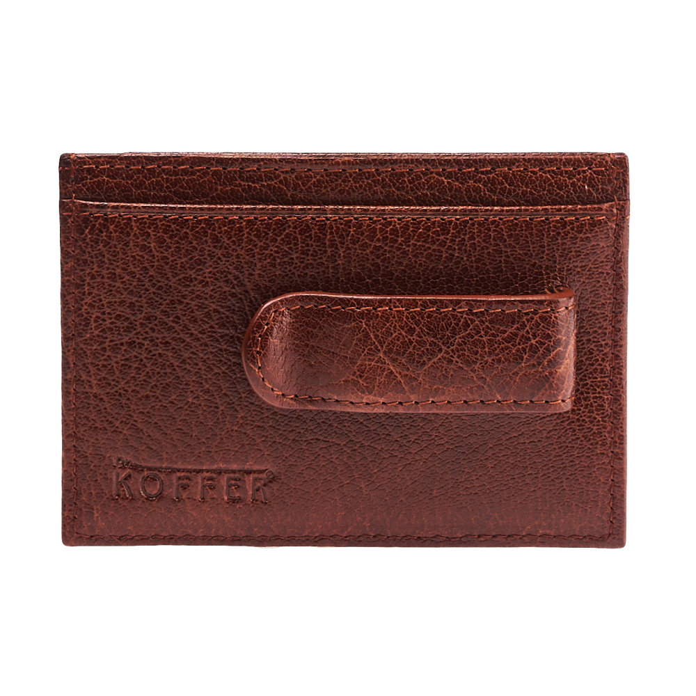 Визитница Dr.Koffer из натуральной кожи светло-коричневая