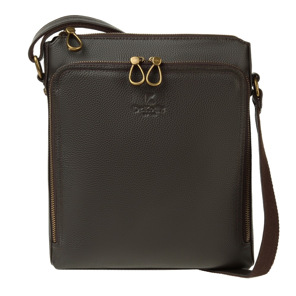 Сумка через плечо Dr.Koffer из натуральной кожи коричневая