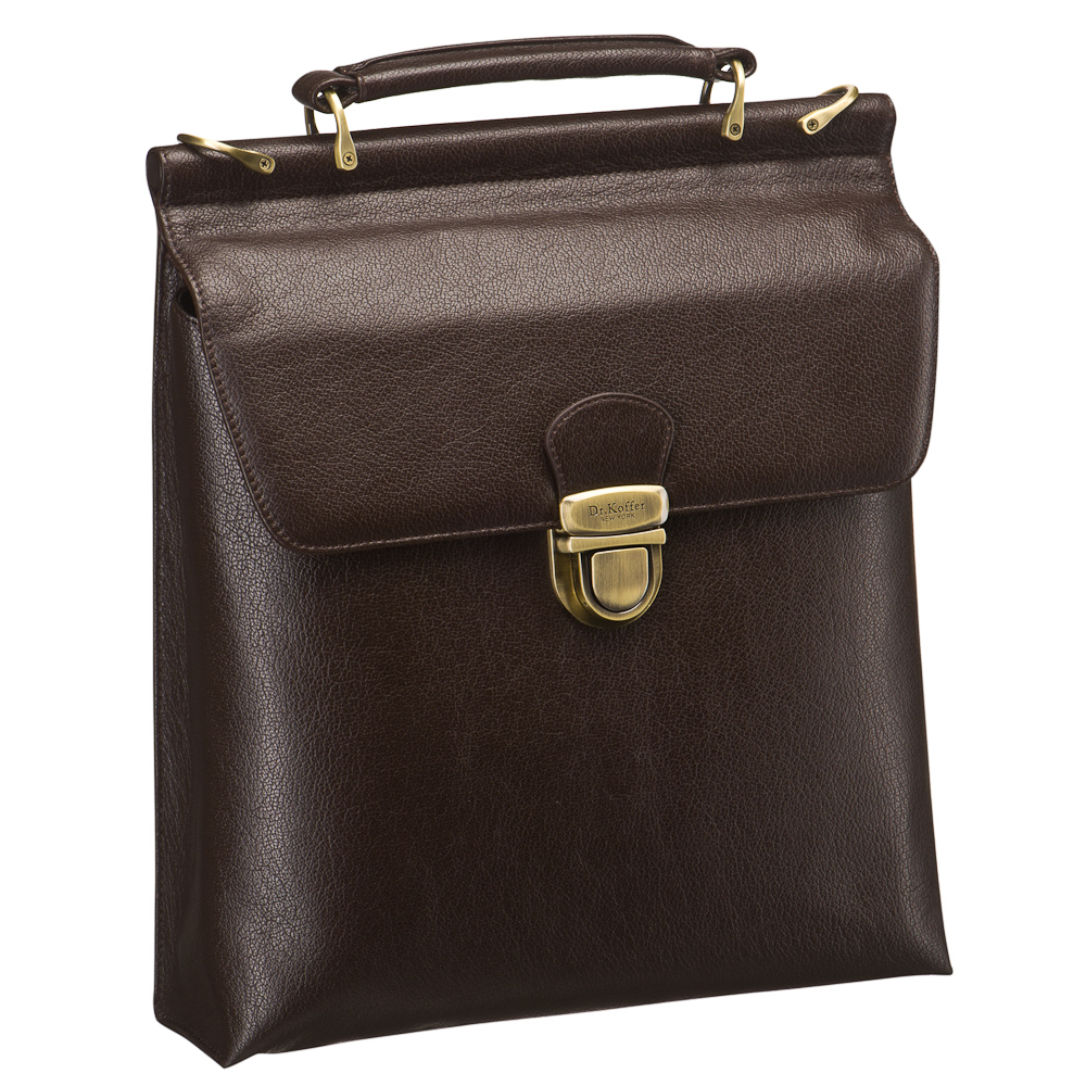 Сумка планшет Dr.Koffer из натуральной кожи коричневый