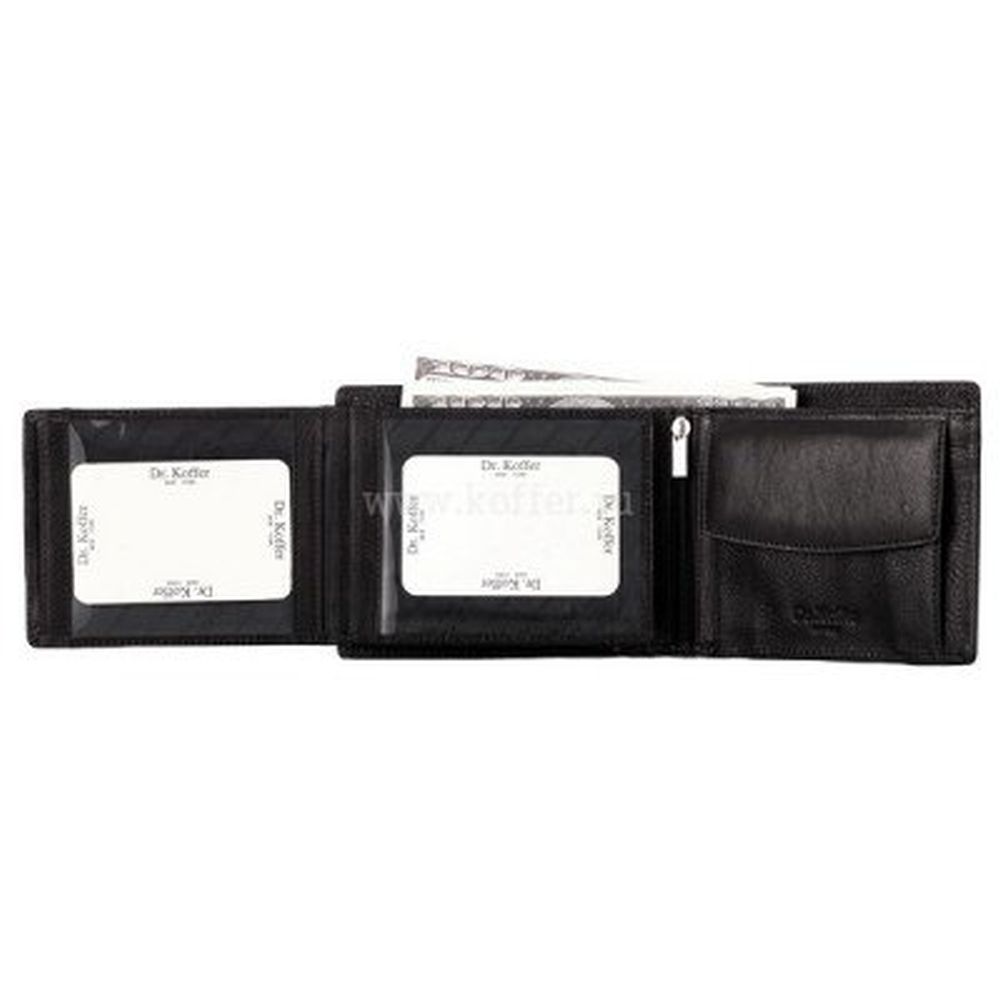 Портмоне Dr.Koffer из натуральной кожи черное