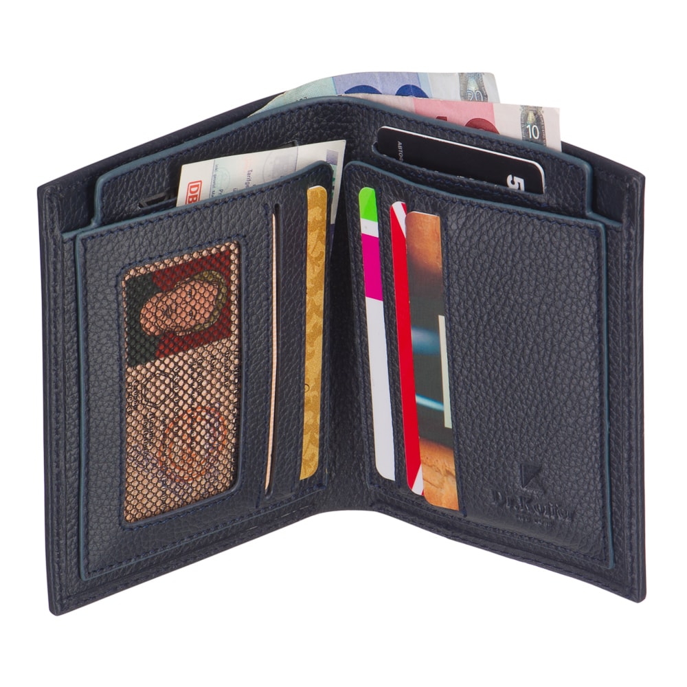 Портмоне Dr.Koffer из натуральной кожи синее