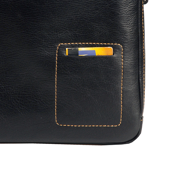 Деловая сумка Dr.Koffer из натуральной кожи черная