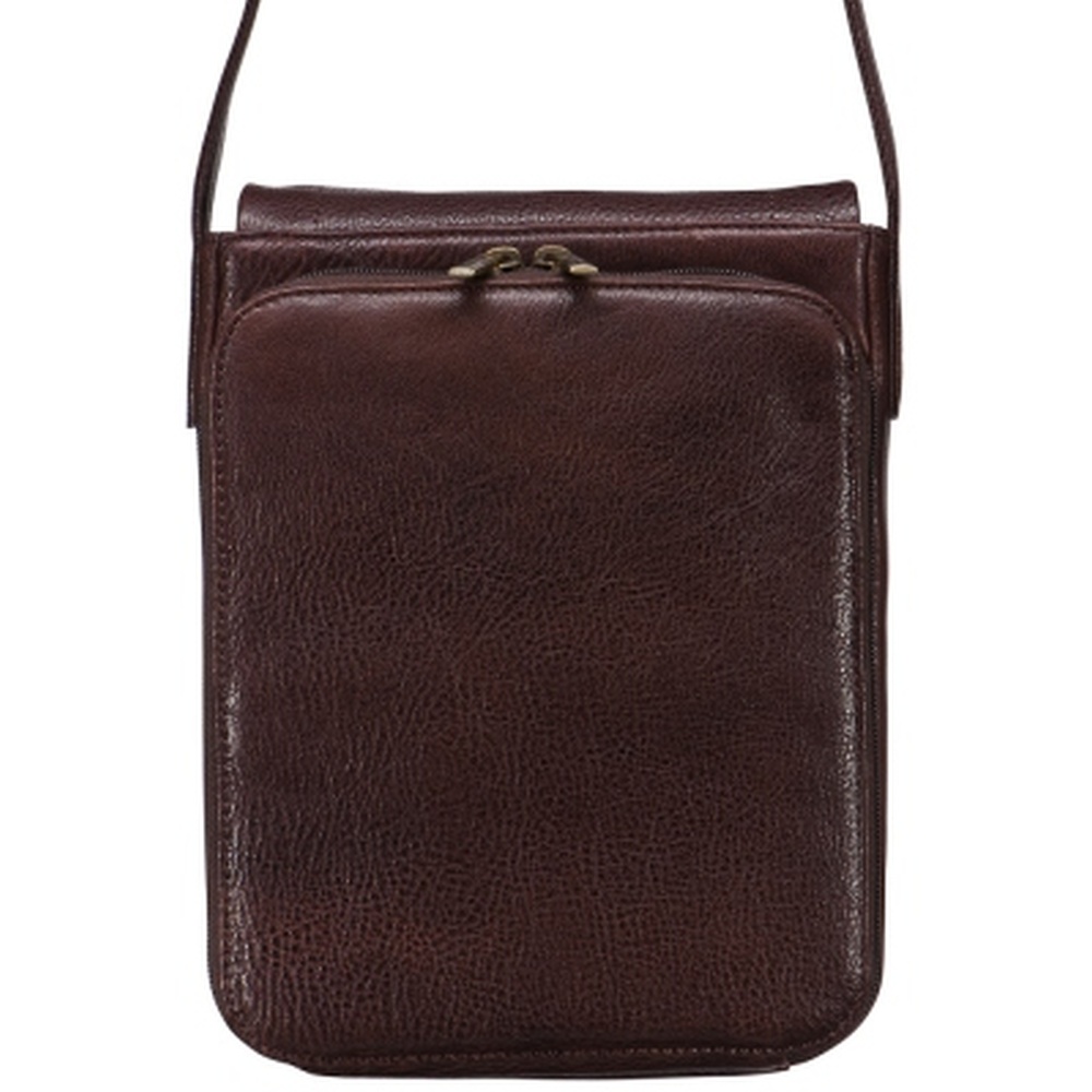 Сумка через плечо Dr.Koffer из натуральной кожи коричневая