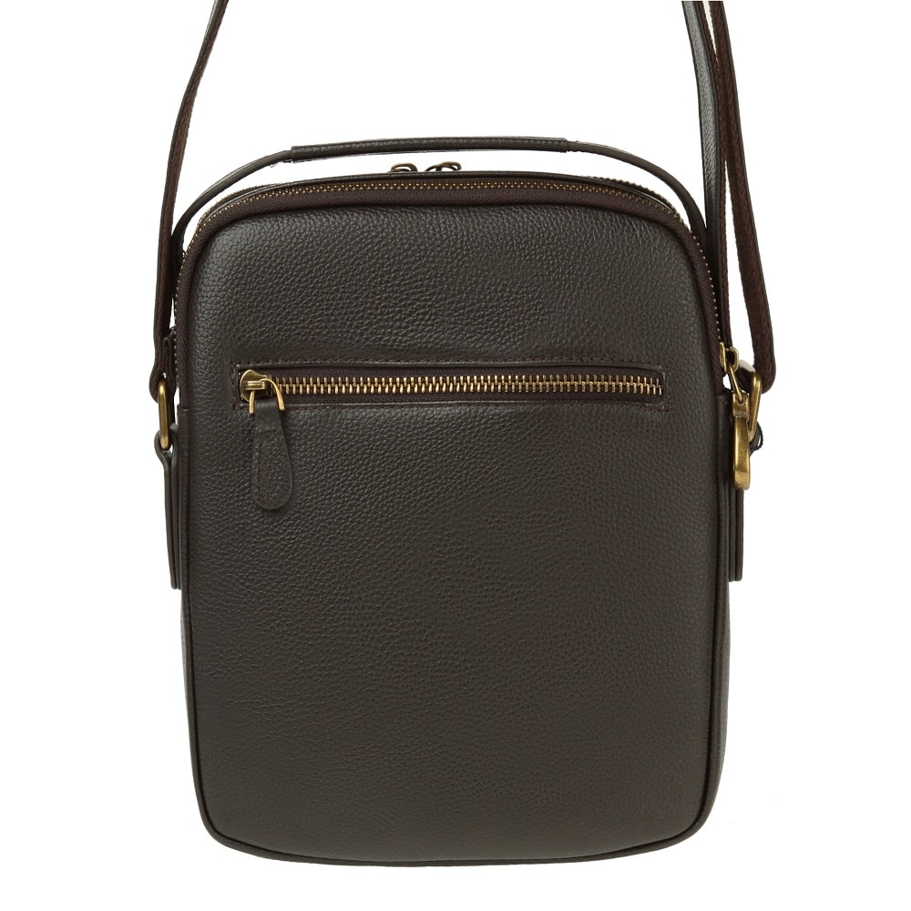 Сумка через плечо Dr.Koffer из натуральной кожи коричневая