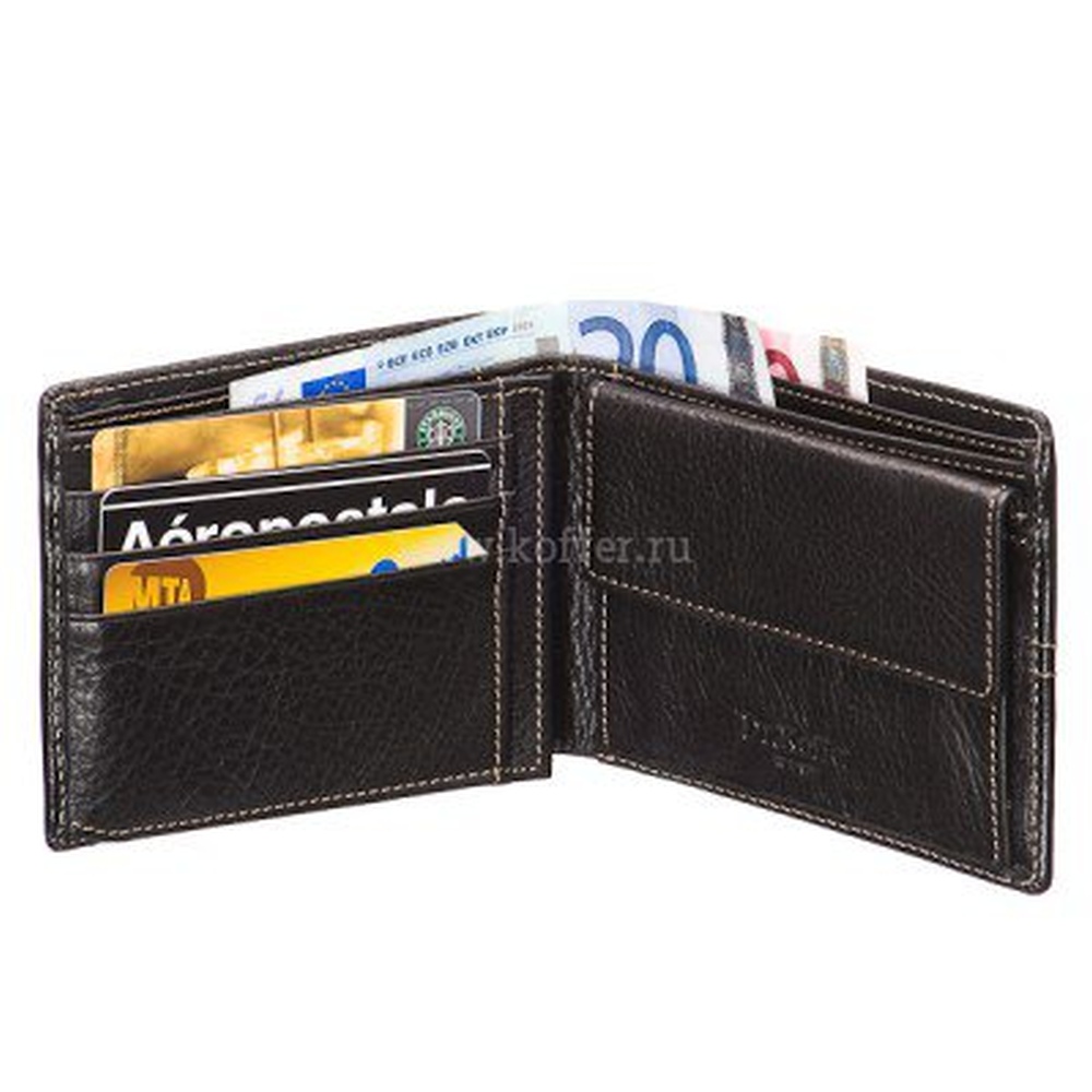Портмоне Dr.Koffer из натуральной кожи черное