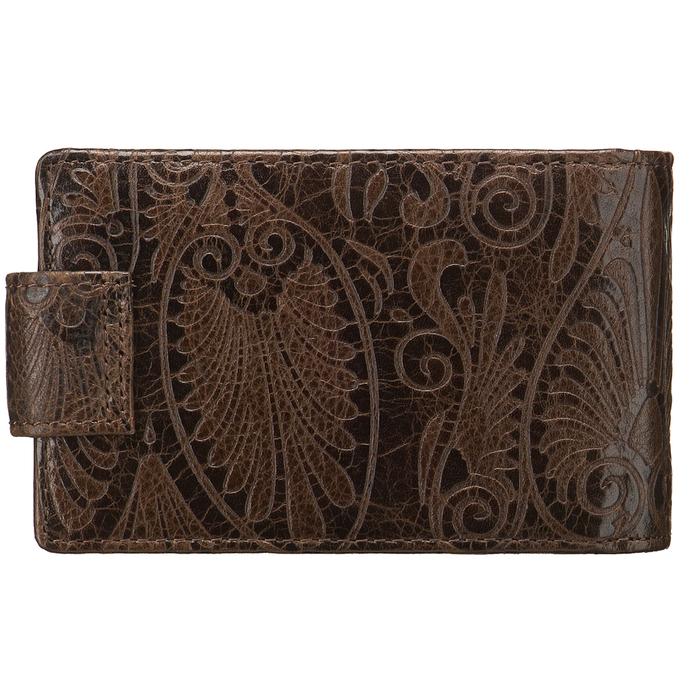 Визитница Dr.Koffer из натуральной кожи темно-коричневая