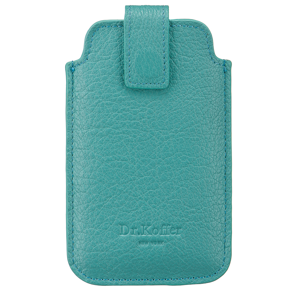 Чехол для телефона из натуральной кожи зеленый Dr.Koffer