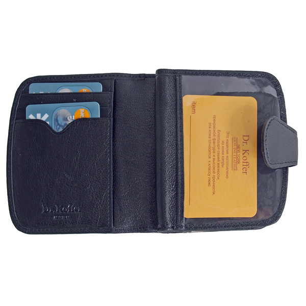 Кошелек Dr.Koffer из натуральной кожи черный