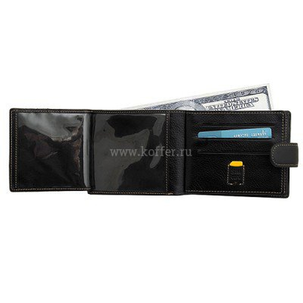 Портмоне Dr.Koffer из натуральной кожи черное