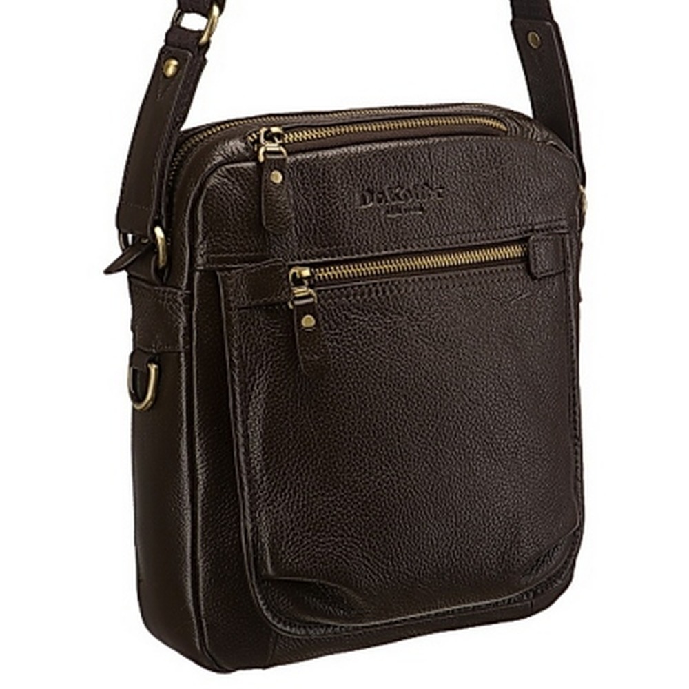 Сумка через плечо Dr.Koffer из натуральной кожи коричневая