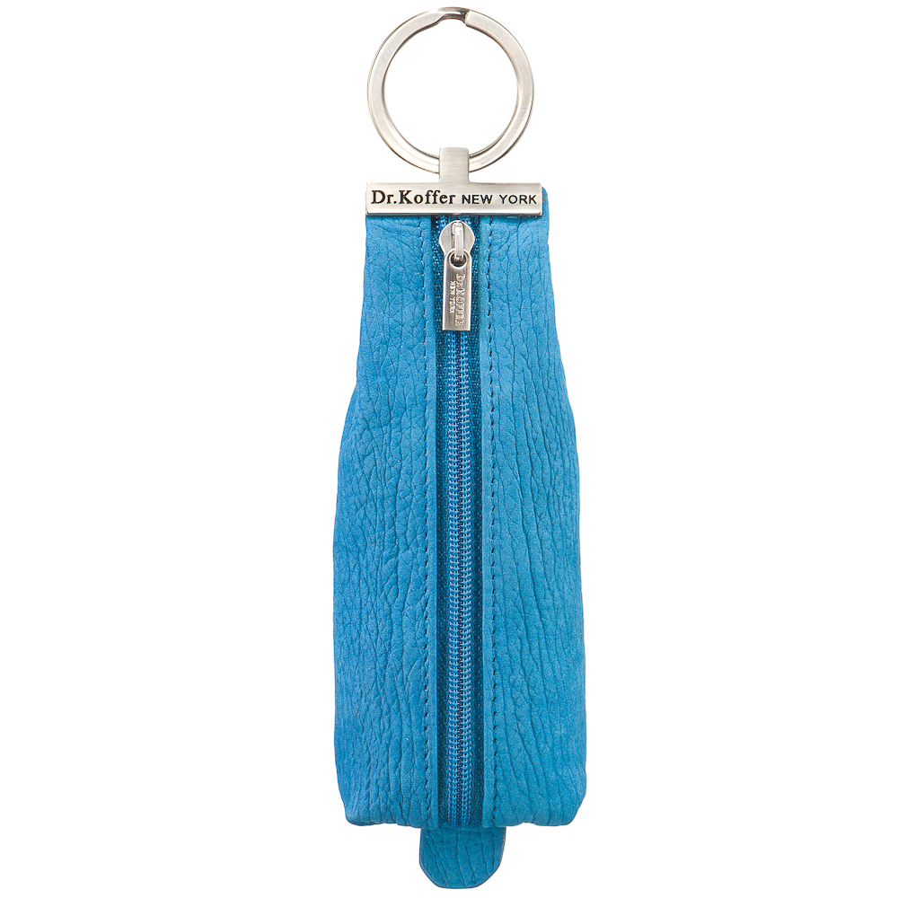 Ключница Dr.Koffer из натуральной кожи голубая