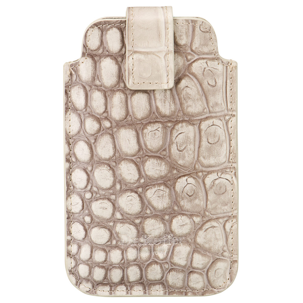 Чехол для телефона из натуральной кожи белый Dr.Koffer