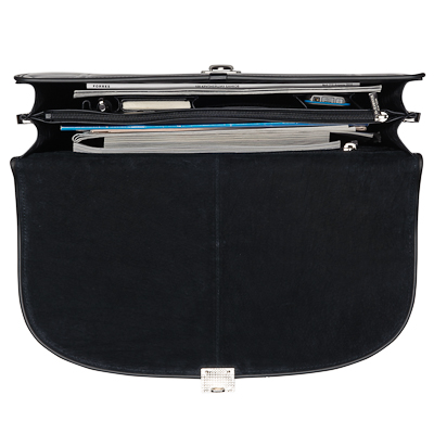 Вместительный мужской портфель с внутренней отделкой из замши  Dr.Koffer P402446-132-04