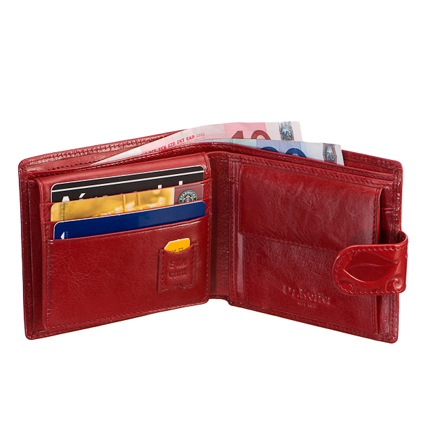 Портмоне Dr.Koffer из натуральной кожи бордовый