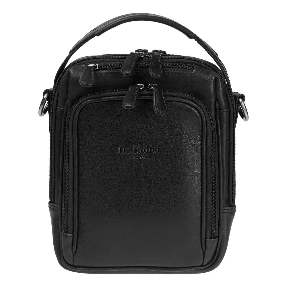 Сумка через плечо Dr.Koffer из натуральной кожи черная