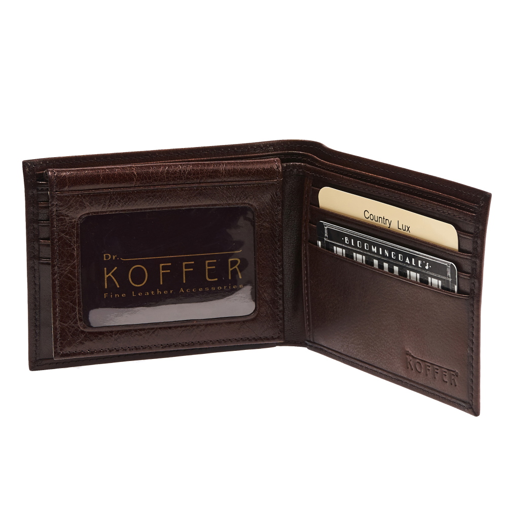 Портмоне Dr.Koffer из натуральной кожи коричневое