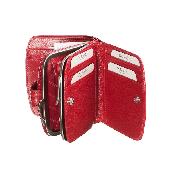 Кошелек Dr.Koffer из натуральной кожи красный