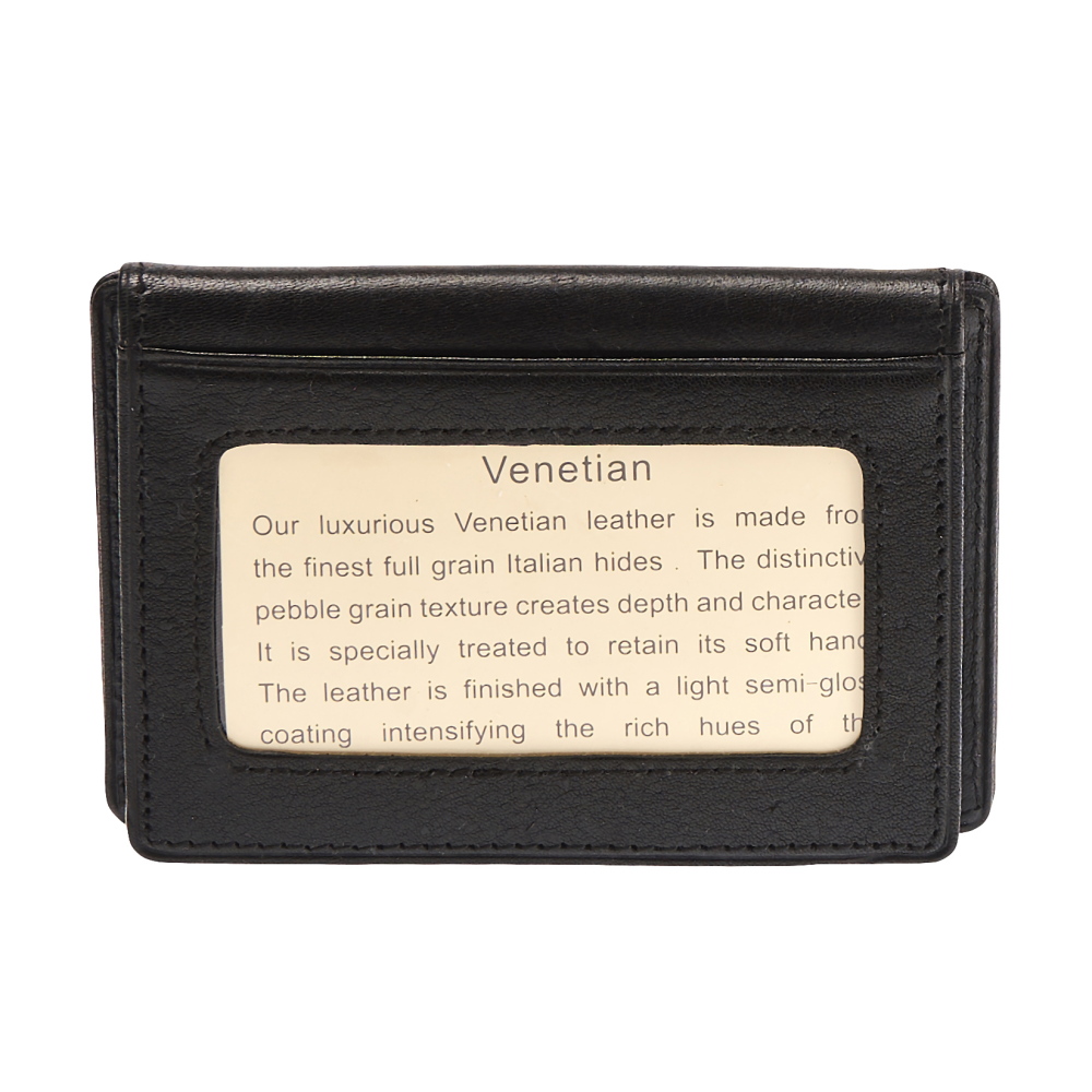 Визитница Dr.Koffer из натуральной кожи черная