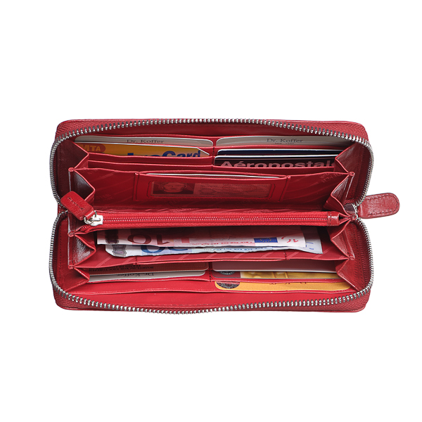 Портмоне Dr.Koffer из натуральной кожи красное